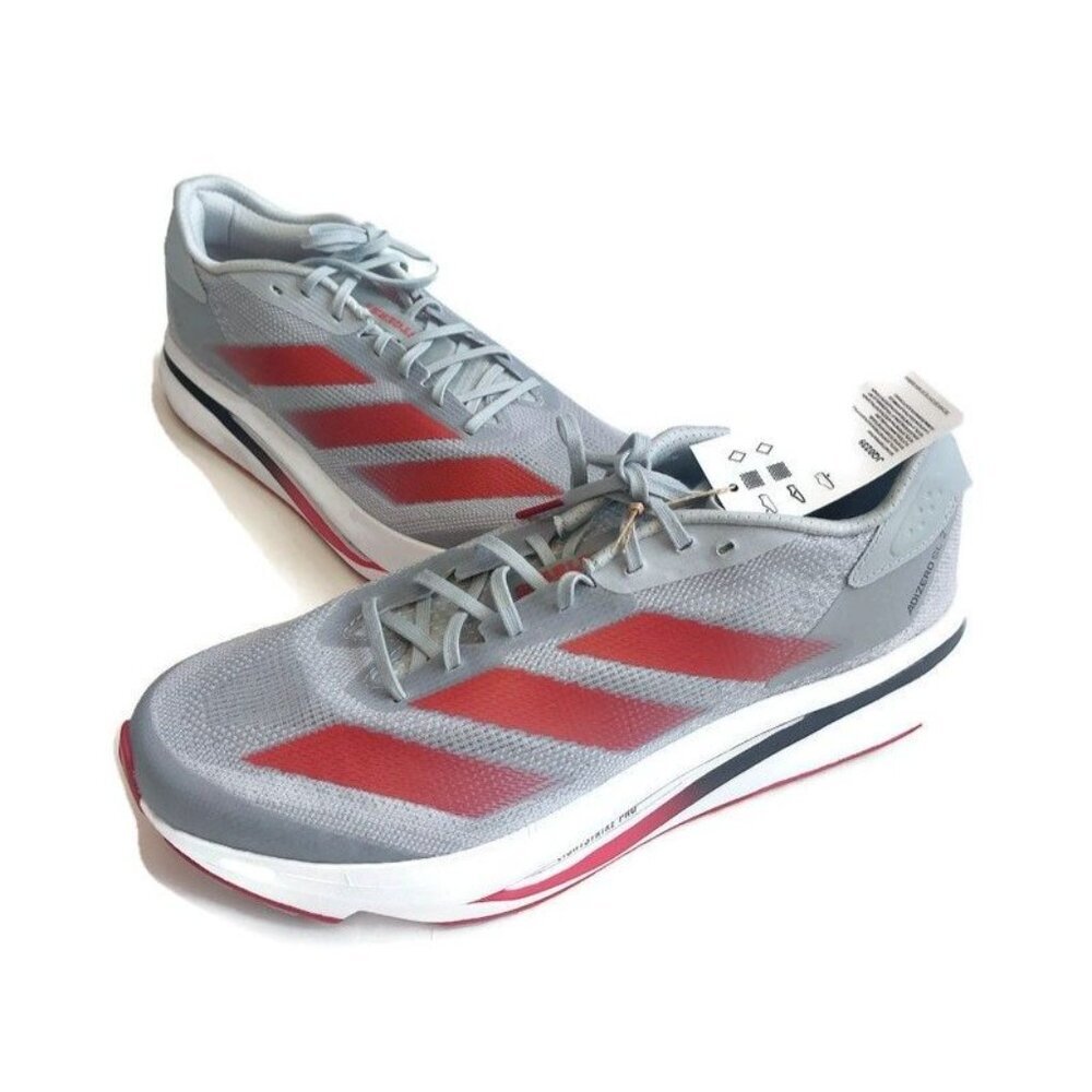 Adidas Adizero SL2 Mens Size 10 Rutgers Scarlet Knights Running Shoes Stone Gray - Picture 5 of 12